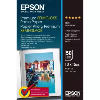 Epson Premium Semi-Gloss fotopapīrs - 10x15cm - 50 loksnes