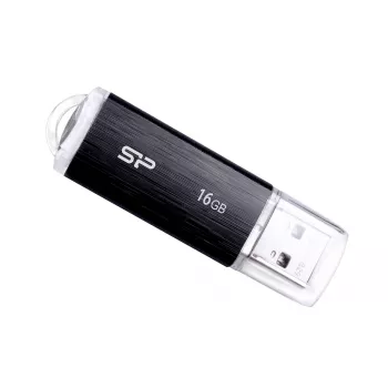 SILICON POWER Ultima U02 16GB USB 2.0 zibatmiņa - Melna (moq-30)