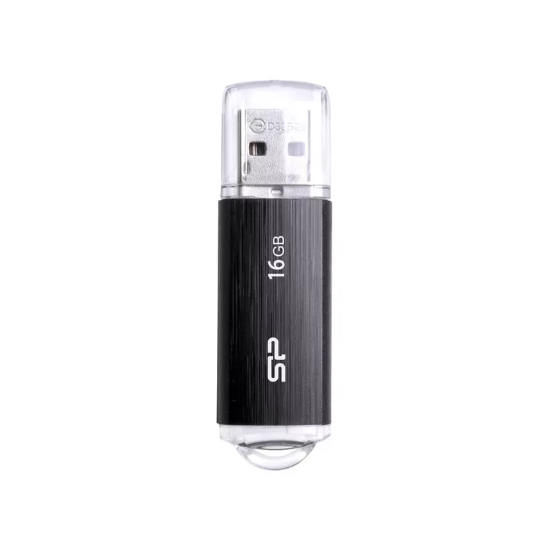 SILICON POWER Ultima U02 16GB USB 2.0 zibatmiņa - Melna (moq-30)