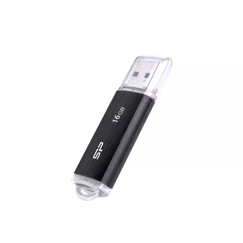 SILICON POWER Ultima U02 16GB USB 2.0 zibatmiņa - Melna (moq-30)