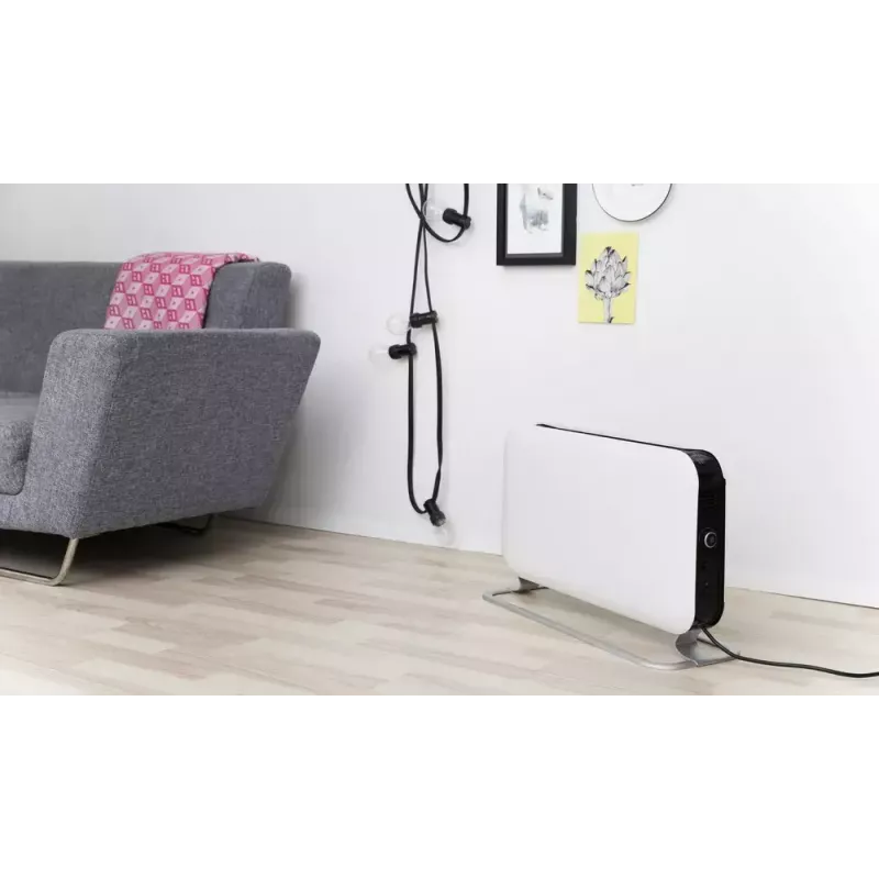 Mill konvekcijas sildītājs SG2000LED, 2000 W, 3 jaudas līmeņi, LED displejs, piemērots telpām līdz 20 m², balts