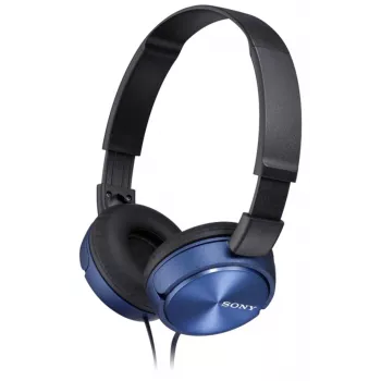 Sony MDR-ZX310, Vadu, 10 - 24000 Hz, Mūzika, 125 g, Austiņas, Zila