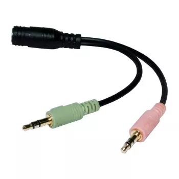 Audio kabelis LogiLink CA0020 0,15 m 3,5 mm 2x3,5 mm Melns