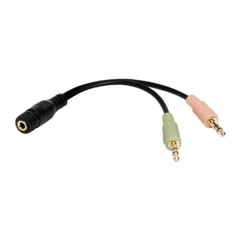 Audio kabelis LogiLink CA0020 0,15 m 3,5 mm 2x3,5 mm Melns