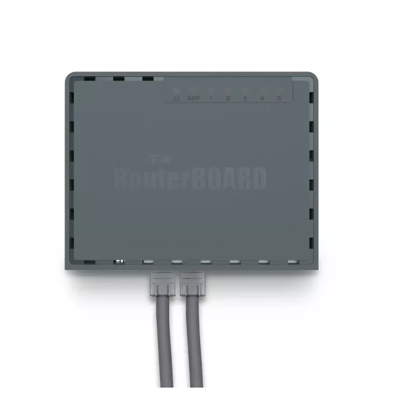 MikroTik RB760iGS hEX S vadu rūteris, 5x Gigabit RJ45, 1x SFP, 1x USB 2.0, PoE izeja, melns