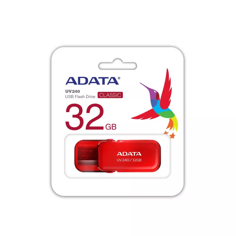 ADATA UV240 USB zibatmiņa 32 GB USB Type-A 2.0 Sarkana