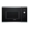 Iebūvējamā solo mikroviļņu krāsns Bosch Serie 6 BFL554MS0 — 900 W, 25 L, rotācijas un skārienvadība, nerūsējošais tērauds/melns