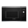 Iebūvējamā solo mikroviļņu krāsns Bosch Serie 6 BFL554MS0 — 900 W, 25 L, rotācijas un skārienvadība, nerūsējošais tērauds/melns