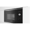 Bosch Serie 4 BFL523MS0 Iebūvējamā mikroviļņu krāsns, melna/nerūsējošais tērauds, 20 L, 800 W