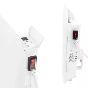 Mill alumīnija paneļu konvekcijas sildītājs IB250, 250 W, piemērots telpām līdz 5 m², balts