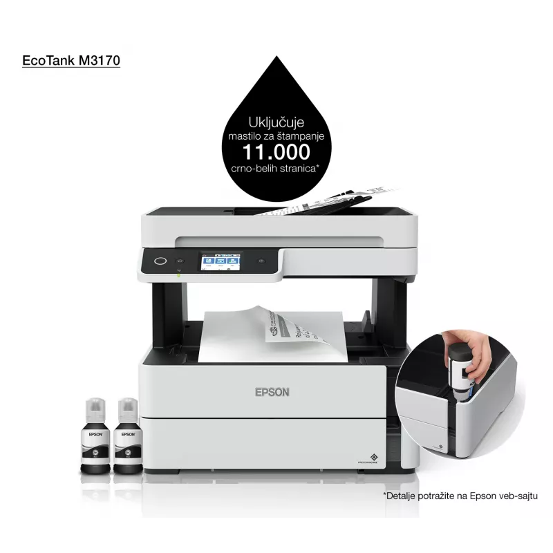 Daudzfunkciju printeris Epson EcoTank ET-M3170 tintes melnbalts