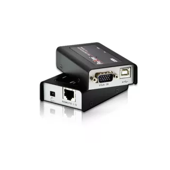 ATEN MINI USB VGA KVM pagarinātājs (100m), raidītājs un uztvērējs, vadu, 100 m, Cat5, 1920 x 1200 pikseļi, melns