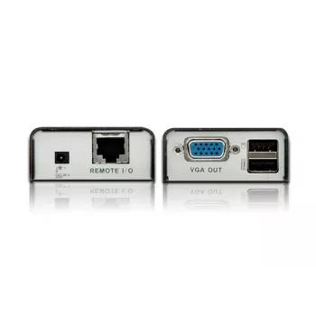 ATEN MINI USB VGA KVM pagarinātājs (100m), raidītājs un uztvērējs, vadu, 100 m, Cat5, 1920 x 1200 pikseļi, melns