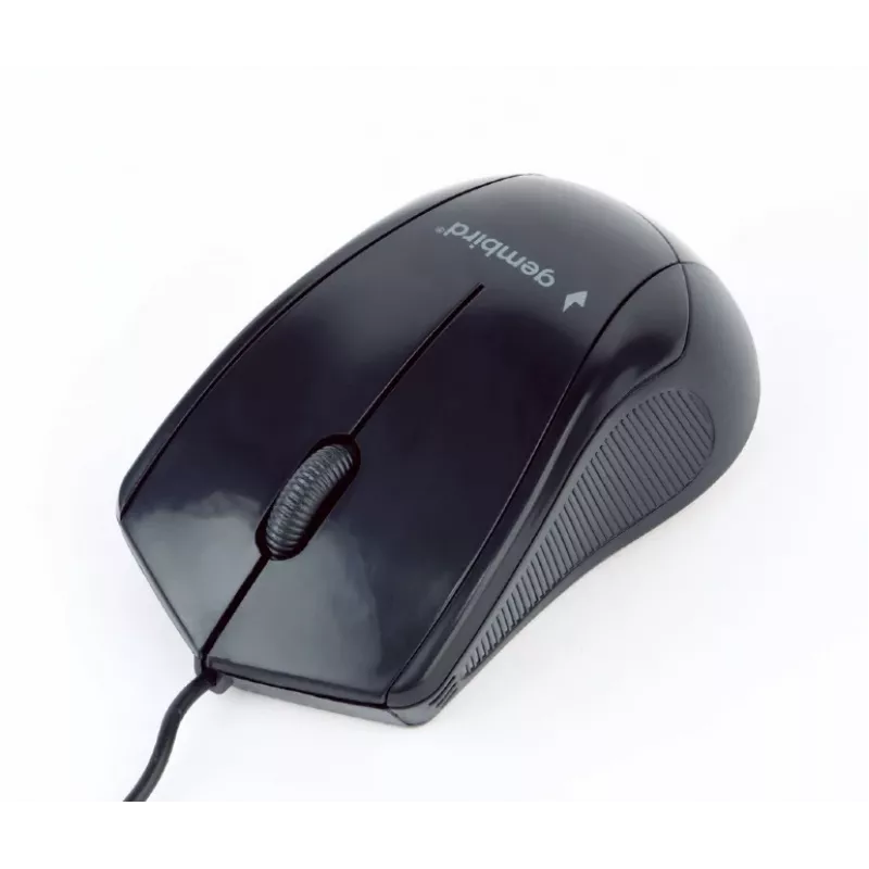 Gembird MUS-3B-02 optiskā pele - 3 pogas, ritenītis, USB, melna