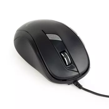 GEMBIRD MUS-6B-01 optiskā pele ar 6 pogām un ritenīti, USB, melna