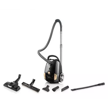 Putekļsūcējs cilindrisks ETA Avanto 3 L — 800 W, 3 L putekļu maiss, HEPA filtrācija, sausā tīrīšana, mīkstās mēbeles/cietās grīdas/paklāji, melns/ bēšs