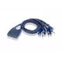 ATEN CS64US KVM slēdzis 4 portu ar kabeļiem USB + Audio