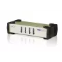 ATEN CS84U 4-Port USB/PS/2 VGA KVM slēdzis (ar kabeļiem), 2048 x 1536 pikseļi, QXGA, 0.45 W, Melns, Pelēks
