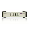 ATEN CS84U 4-Port USB/PS/2 VGA KVM slēdzis (ar kabeļiem), 2048 x 1536 pikseļi, QXGA, 0.45 W, Melns, Pelēks