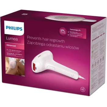 IPL matu noņemšanas iekārta Philips SC1994/00 Lumea Advanced – ar tīkla barošanu, ķermeņa stiprinājums, 4 cm² lampa, balta/rozā