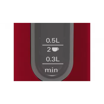 Elektriskā tējkanna Bosch TWK4P434 — 1.7 L, 2400 W, Melna/Sarkana