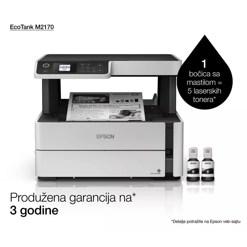 Epson EcoTank M2170 tintas printeris A4 1200 x 2400 DPI 39 ppm Wi-Fi