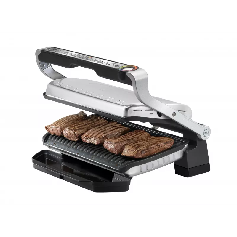 Tefal OptiGrill+ XL GC724D kontaktgrils, 2000 W, 9 programmas, 800 cm², melns/metālisks