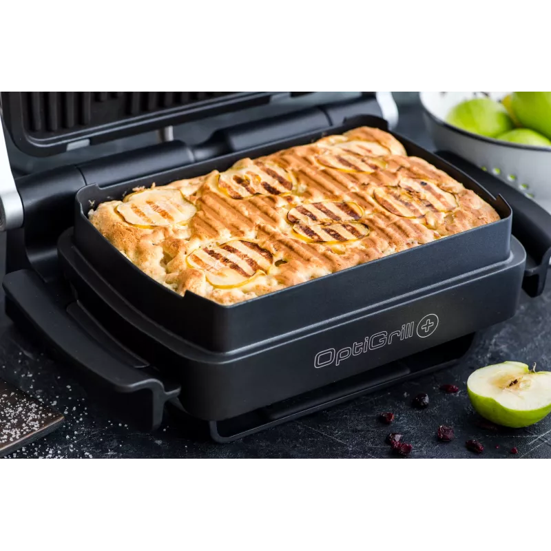 Tefal OptiGrill+ XL GC724D kontaktgrils, 2000 W, 9 programmas, 800 cm², melns/metālisks