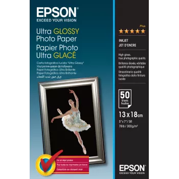 Epson Ultra Glossy Photo Paper 13x18cm 50 loksnes