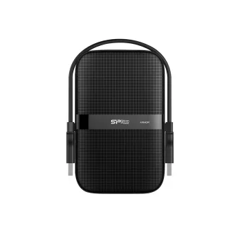 Ārējais cietais disks 2,5 collu Silicon Power Armor A60 1 TB USB 3.2 Gen 1 (USB-A) Melns, triecienizturīgs