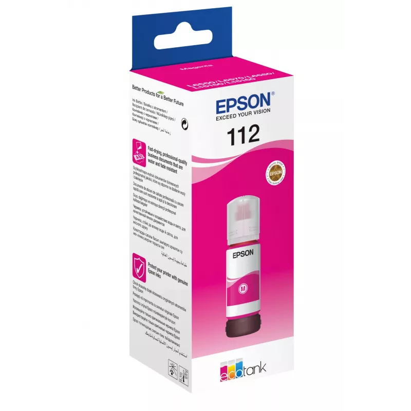 Epson 112 EcoTank Pigment Magenta tintas pudele (C13T06C34A)