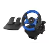 GENESIS Seaborg 350 Black, Blue USB stūre + pedāļi Nintendo Switch, PC, PlayStation 4, PlayStation 3, Xbox 360, Xbox One, Xbox Series S, Xbox Series X