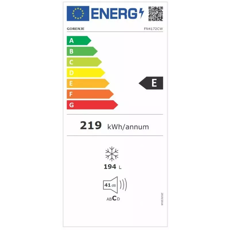 Gorenje FN4172CW brīvstāvošs saldētājs 194 L Balts