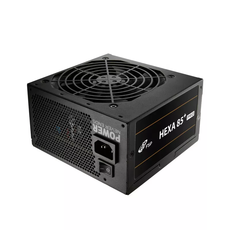 FSP HEXA 85+ PRO 550W barošanas bloks ATX ATX2.5 Melns, 550 W, 100 - 240 V, 50 - 60 Hz, 7.5 - 3 A, aktīvs, 100 W