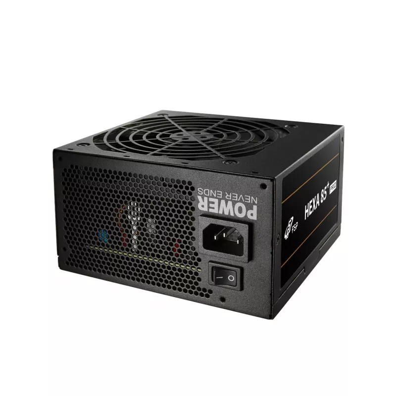FSP HEXA 85+ PRO 550W barošanas bloks ATX ATX2.5 Melns, 550 W, 100 - 240 V, 50 - 60 Hz, 7.5 - 3 A, aktīvs, 100 W