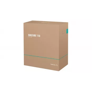 PC korpuss DeepCool MACUBE 110 WH Midi Tower — Balts, Rūdīts stikls, microATX, līdz 320mm GPU, 165mm CPU dzesētājs, 2x3.5 collu + 2x2.5 collu vietas
