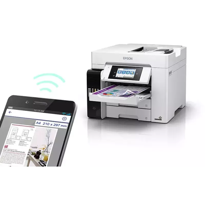Daudzfunkciju printeris Epson EcoTank L6580 — tintes krāsu, 4800 x 22400 dpi, 32 ppm, duplekss, Wi‑Fi, A4
