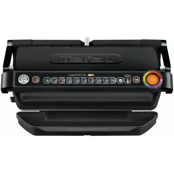 Kontaktgrils Tefal GC7228 — 800 cm² cepšanas virsma, regulējams termostats, melns nerūsējošais tērauds