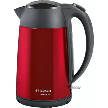 Bosch TWK3P424 elektriskā tējkanna 1.7 L 2400 W Pelēka, Sarkana