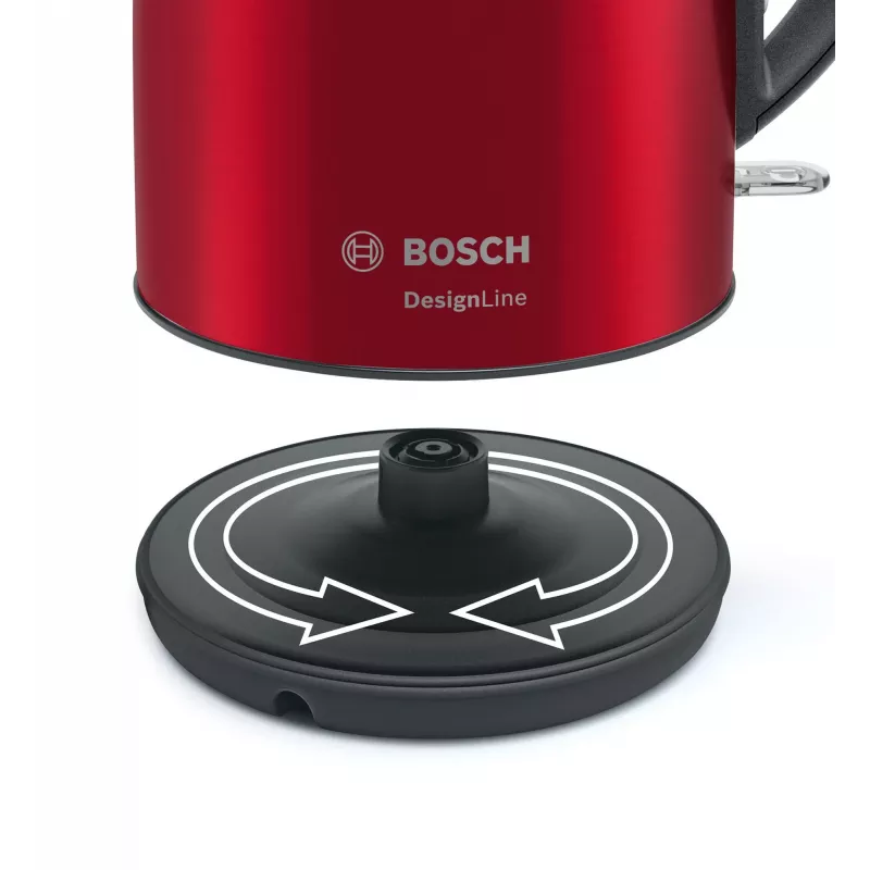 Bosch TWK3P424 elektriskā tējkanna 1.7 L 2400 W Pelēka, Sarkana