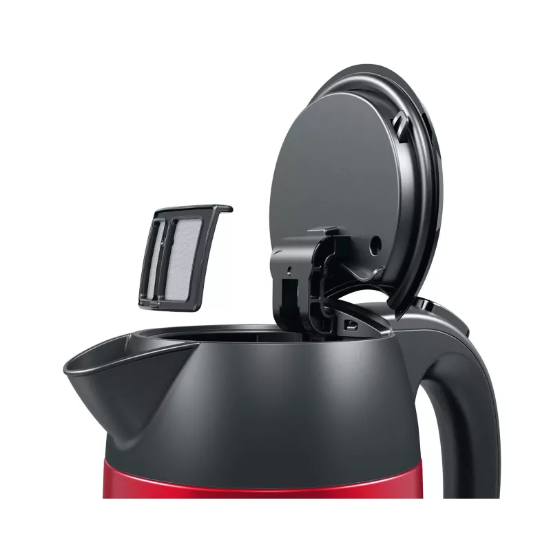 Bosch TWK3P424 elektriskā tējkanna 1.7 L 2400 W Pelēka, Sarkana