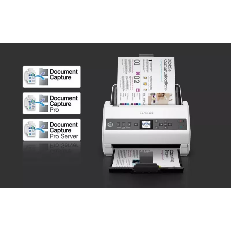 Epson DS-730N loksnes skeneris 600 x 600 DPI A4 melns, pelēks