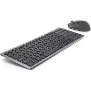 Bezvadu tastatūra un pele Dell KM7120W Bluetooth Titan Gray kompakta tastatūra ergonomiska pele