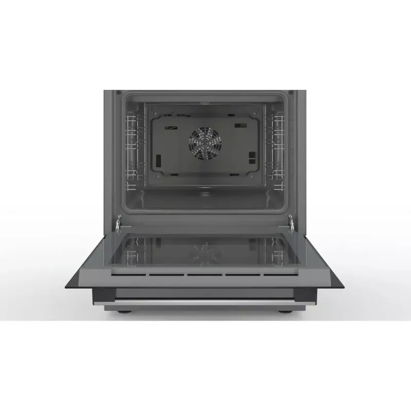 Brīvi stāvoša elektriskā plīts Bosch Serie 4 HKR39A250U, keramikas virsma 4 zonas, cepeškrāsns 66 L, nerūsējošais tērauds, 600 mm