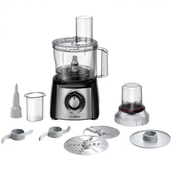 Virtuves kombains Bosch MCM3401M, 800 W, 2,3 L, melns/nerūsējošs tērauds