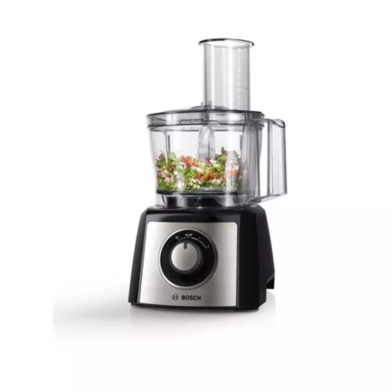 Virtuves kombains Bosch MCM3401M, 800 W, 2,3 L, melns/nerūsējošs tērauds