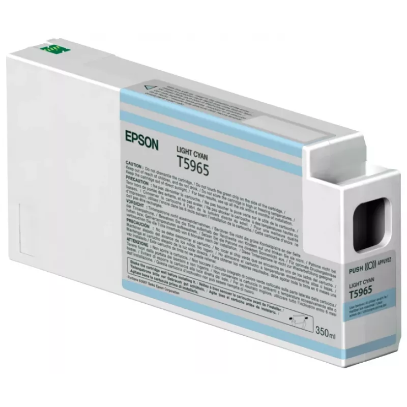 Epson T596500 gaiši ciāna tintes kasetne, UltraChrome HDR, 350 ml, pigmenta tinte