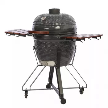 Kamado grils TUNABONE Classic 23 collas (L izmērs) keramikas stila ogļu grils, tumši pelēks