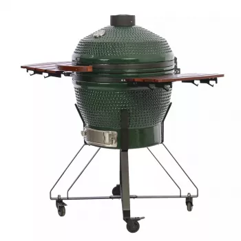 Keramikas Kamado Grils TARGUS TBG24GREEN-02 — 24 collu zaļš ogļu grils