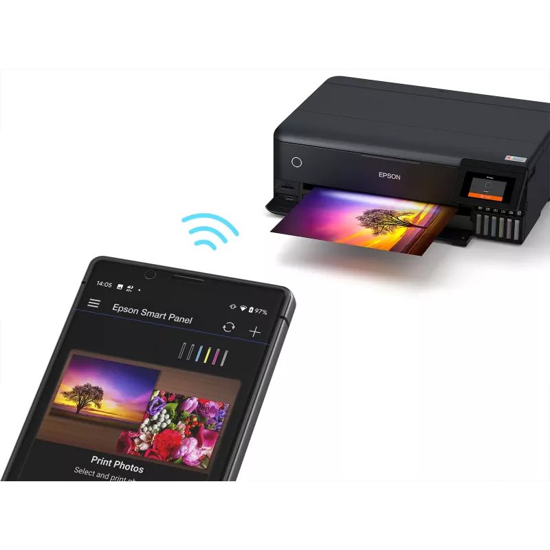 Daudzfunkciju tintes printeris Epson EcoTank L8180 — A3+, krāsu, 5760x1440 DPI, 32 ppm, duplekss, Wi‑Fi, Ethernet
